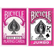 Bicycle Fuchsia Rider Back Playing Cards - Standard Jumbo