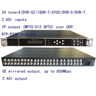 24 DVB-S2 to IP/ASI encoder,DVB-T/C to IP/ASI, ISDB-T to IP/ASI output, atsc to IP/ASI  encoder,1080P Multi-Channel encoder