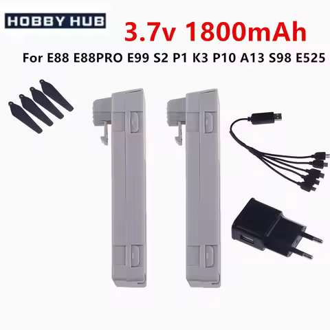 3.7V Drone Battery Accessory 1800mAh For E88 E88 PRO E99 PRO E525PRO Mini Uav Drone Battery 4K Drone