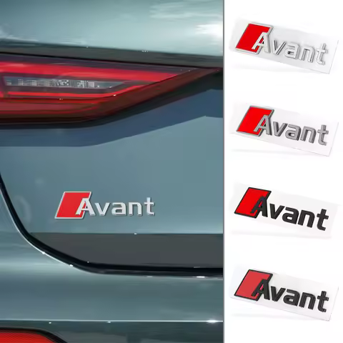 3D Aluminum Avant Letter Logo Car Sticker Auto Body Rear Trunk Decal For Audi A4 B7 A6 C7 B9 B6 A5 B
