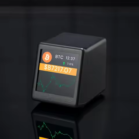Cryptocurrency Price Monitor Virtual Currency BTC Curve Tracking Clocks Office Mini Desk Watch Multi