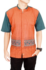 Baju Koko Lengan Pendek - Orange