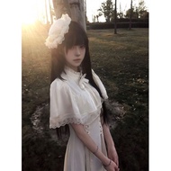 Gothic palace long dress short waist dress