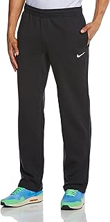 NIKE Mens Club Open Hem Swoosh Sweatpants Black/White 826424-010 Size X-LARGE