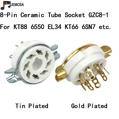 Chassis Mount K8A 8Pin Octal Ceramic Tube Socket For EL34 6SN7 KT88 6SL7 6CA7 5U4G 5AR4 GZ34 6550 6C