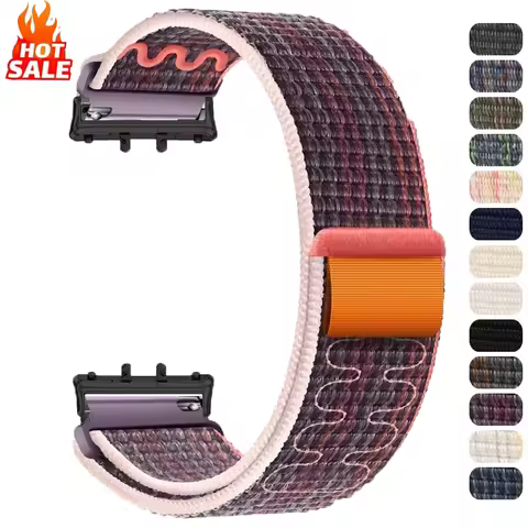 Nylon Loop Strap for Samsung Galaxy Fit 3 Adjustable Elastic Bracelet Watchband for iWatch Samsung G