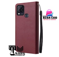 LEATHER CASE FLIP UNTUK INFINIX HOT 10S -FLIP  WALLET CASE KULIT INFINIX HOT 10S - CASING DOMPET-FLIP COVER LEATHER-SARUNG BUKU HP