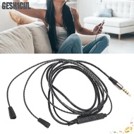 GESH1CIIL Braided Wire, 3.5mm Plug with Volume Control and Mic Function Headphone Audio Cord, Flexib