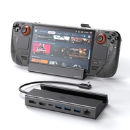 Steam Deck Dock, KIWIHOME 7-in-1 Docking Station for Valve Steam Deck OLED with 4K@60Hz HDMI / 4K@12
