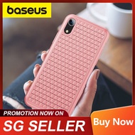 💎✅SG READY STOCK💎Baseus Luxury Weaving Case For iPhone Xs Xs Max XR 2018 Elegant Grid Pattern Sof