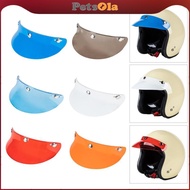 [PETSOLA] 3-Snap Helmet Peak Shield Open Face Retro Motorcycle Helmet Sun Visor Shield Protector, 15