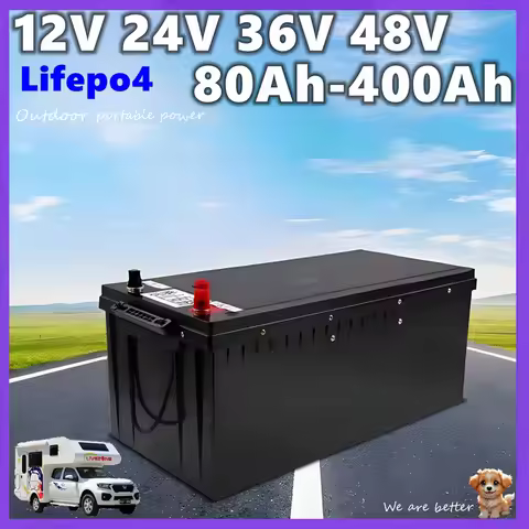 JK 12V 24V 36V 48V 80Ah 100Ah 150Ah200Ah 400Ah Lifepo4 battery inside BMS for Camping inverter troll