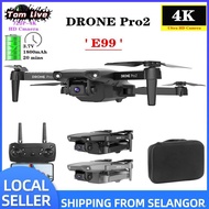 ❈2021 E99 Pro Spy Drone With HD Camera WiFi FPV 4K 720P Dual Visual Positioning