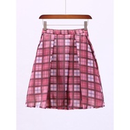Lee Discount Women's Retro Plaid Mid-Length Skirt - 6F031