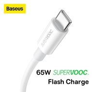 Baseus 65W USB To Type C Cables 6.5A Fast Charging Smart Phone Data Cable For OPPO Realme One Plus Xiaomi Charger