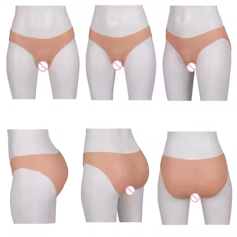 Silicone Briefs With Vaginal Canal Crossdressing Sissy Cosplay Realistic Fake Vagina Drag Queen Vagi