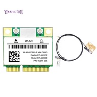 【Yinahiut001】RTL8822CE WiFi Card+Antenna 2.4G+5Ghz Support Laptop/PC  10/11