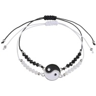Best Friend Bracelets for 2 Matching Yin Yang Adjustable Cord Bracelet for Bff Friendship Relationsh