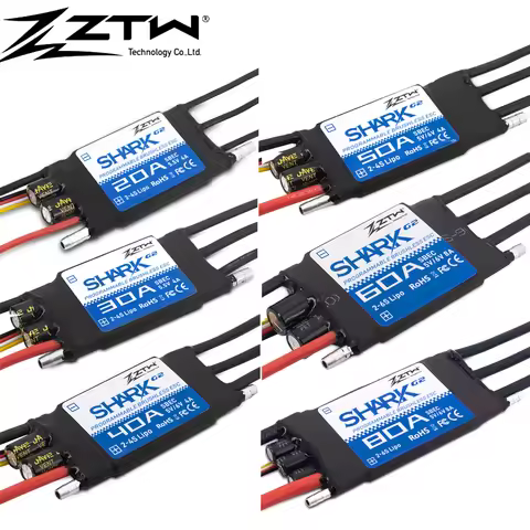 ZTW Shark G2 20A/30A/40A/50A/60A/80A/100A 2-4S/ 2-6S 32-bit Water-cooling Dual-way Waterproof Brushl