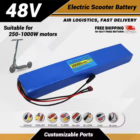 Brand-new 13S3P 48V 20000mAh Rechargeable Li-ion Battery for Electric Scooter 500W 1000W electric mo