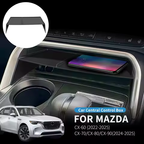 For Mazda CX60 2022-2025 CX70 CX80 CX90 2024-2025 Car Storage Central Control Storage Box Container