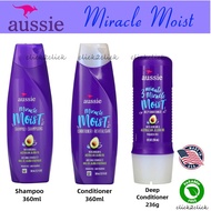 Ready Stock Aussie Miracle Moist Shampoo / Conditioner / Deep Conditioner With Avocado & Australian 