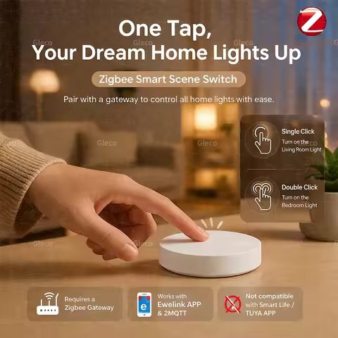 Zigbee Scene Switch Button Wireless Remote One Key Controller Smart Home Automation Scenario For Ewe