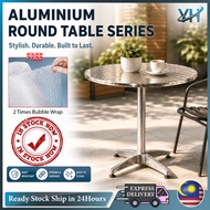 Aluminium Big Besar Round Table Garden Table Bulat Meja Relax Meja Coffee Cafe Table Meja Cafe