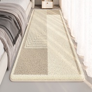 Tikar Lantai Bilik Tidur Moden Ringkas Karpet Panjang Imitasi Kasmir Lembut Anti Slip Mesin Boleh Cu