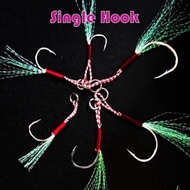 Fishing Assist Hook Jig Single Assist Hook and Double Assist Hook Mata Kail Micro Jigging Slow Jig F