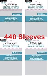 Sleeve Kings Card Game Card Sleeves 63.5 x 88 mm (4x110 Pack, 440 Sleeves)