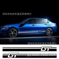 Y-369Factory Direct Supply Car Vinyl Decal Double-Sided Racing Stripe Side Skirt Car Sticker GT Car 