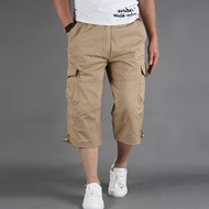 Mens Summer Breeches Cargo Short Pants 34 Length Straight Loose Baggy Shorts Boardshort Male Hip Hop