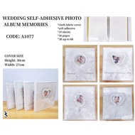 [VS] WEDDING PHOTO ALBUM SILVER DESIGN SELF ADHESIVE 40PHOTOS 3R up to 8R (A1077)