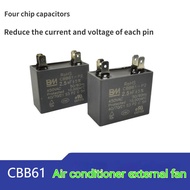 Bm High-Quality Air Conditioning Outer Fan Capacitor CBB61 Capacitor Starter Capacitor Four-Insert Capacitor 1.0~10uf