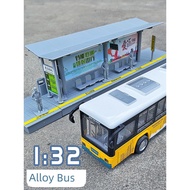 Alloy Open Door Large Double Decker Bus Bus Toy Boy Tourist Bus Model Children's School Bus