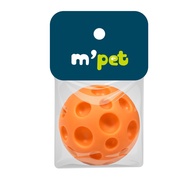 m'pet Pet Toys Dog Toys-Orange Ball (Large) Audio Stress Relief Toy Molar [Global Pets]