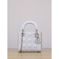 DIOR Dior Lady Dior Three-Grid Rattan Plaid Metal Chain Sheepskin Dior Bag Shoulder Messenger Handba