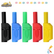 EMILEE Banana Plug, Black Red 4MM Banana Plug Connector, DIY Stackable Banana Plug Wire Solder Elect