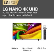 50 inch LG NANO 4K UHD AI NU84 Smart TV 2026