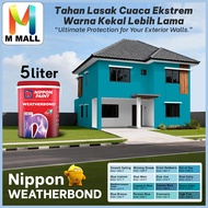 📌 (NO EXCHANGED / REVERSED) (1565-1597) 5L Nippon Paint Exterior Weatherbond Delightful Greens & Blu