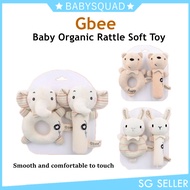 Gbee Baby Organic Rattle Soft Cartoon Cute Plush Animal Squishy Toy Rabbit Bear Elephant Soft Toy