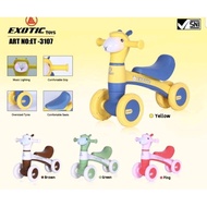 CHILDREN'S TOY RIDE ON EXOTIC ET3108 BUS/ Balance BIKE ET2005/ ET3107/ ET200/ET21483 Music Lights