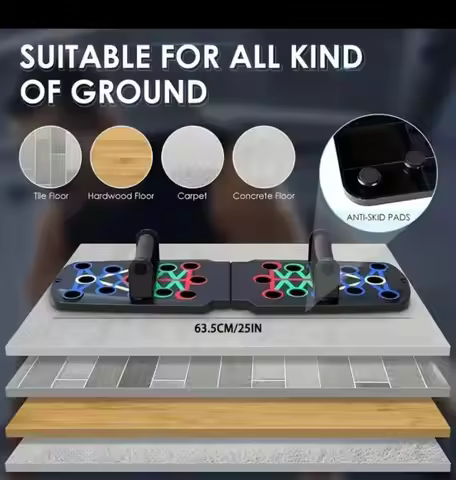 Push-up Board Set Portable Multifunctional Push-up Bar Foldable Fitness Equipment For Chest Abdomen 