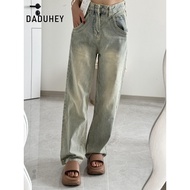 DaDuHey  Wide Leg Jeans Design Sense Hot Girl Distressed Loose Slimming Straight Long Pants For Wome