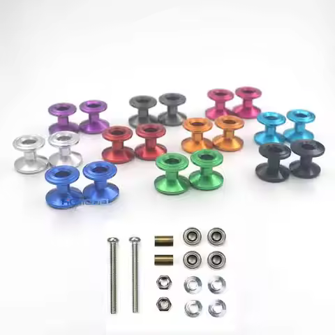 2PCS(1pair) 15398/94945/95231 12-13mm Double Aluminum Rollers Lightweight Guide Wheel With Screw Was