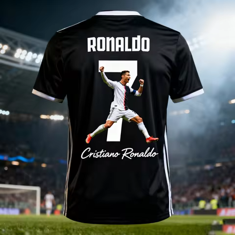 New Ronaldo #7 3D Printed Football T Shirt Boys Girls Men Women Soccer Training Top Breathable Casua