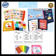 ABC Puzzle ABC Spelling Game Sticker ABC Letter Kid Puzzle Mainan ABC Mainan Ejaan ABC Mainan Kanak