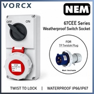 NEM 67CEE Weatherproof Schuko Socket IP67