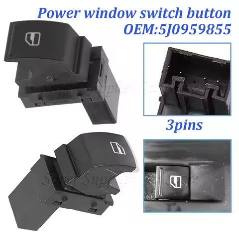 5J0959855 For VW Golf MK5 6 Jetta Passat B6 Amarok Car Window Lifter Control Single Switch 1K0959855